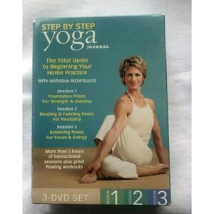 Yoga Journal Step by‎ Step 3 DVD Set ~ Natasha Rizopoulos